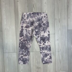 Lululemon Align Leggings High Rise Crop 21" Diamond Dye Size 10 Purple Tie Dye